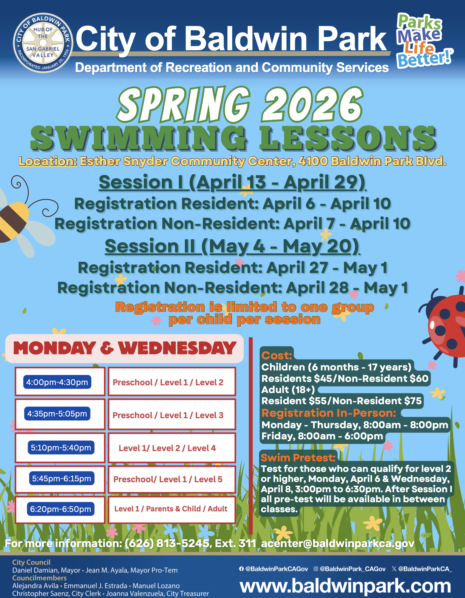 Aquatics Spring Swim Lessons pg1 2026