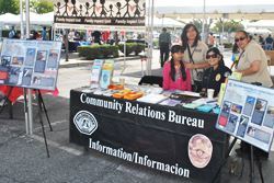 Booth for the Community Relations Bureau